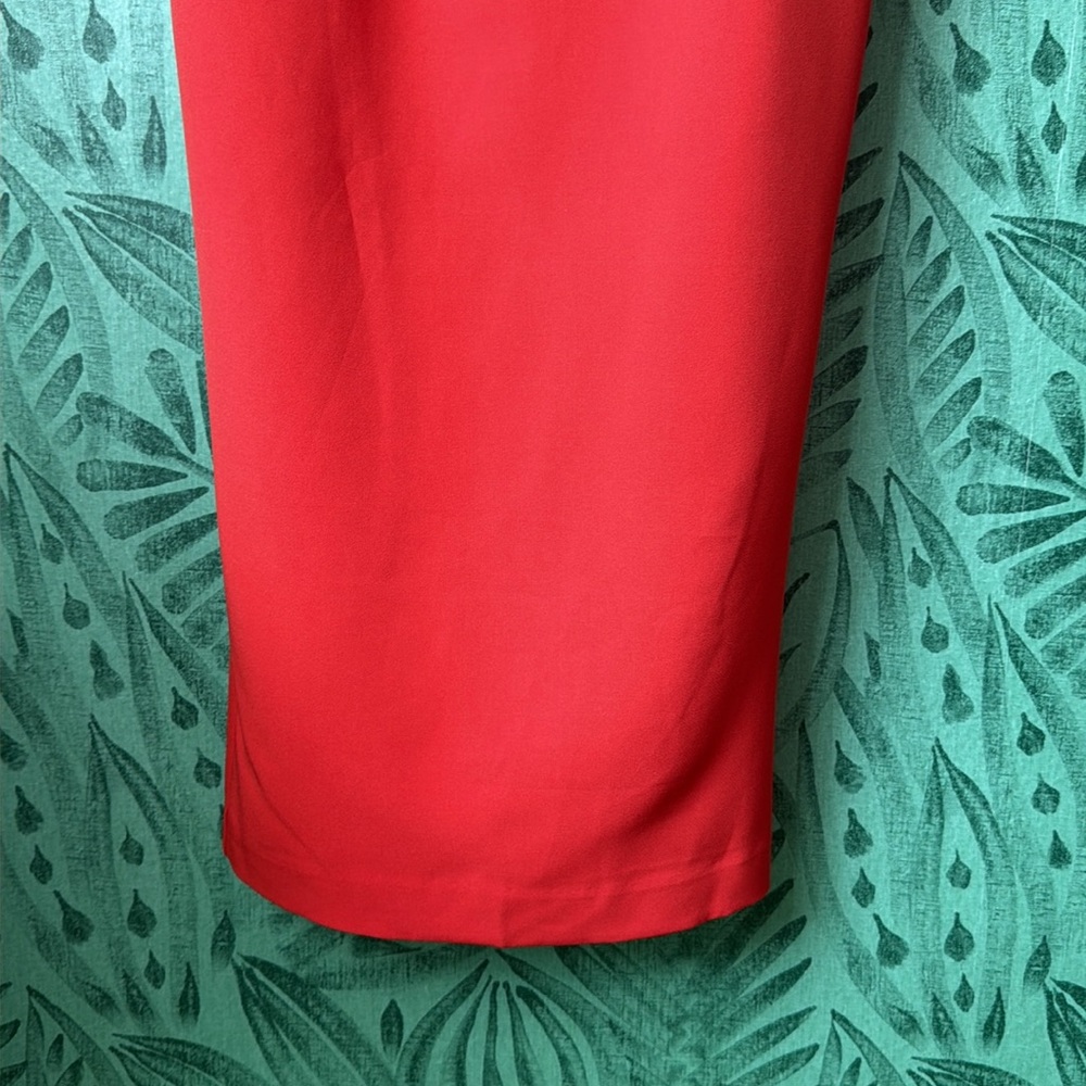 AQUA Red Square-Neck Midi Dress NWT’s sz S - Picture 5 of 11